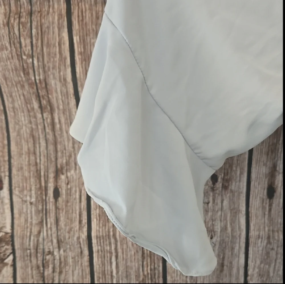 Light Gray Ruffle Sleeve Dress - Picture 4 of 5